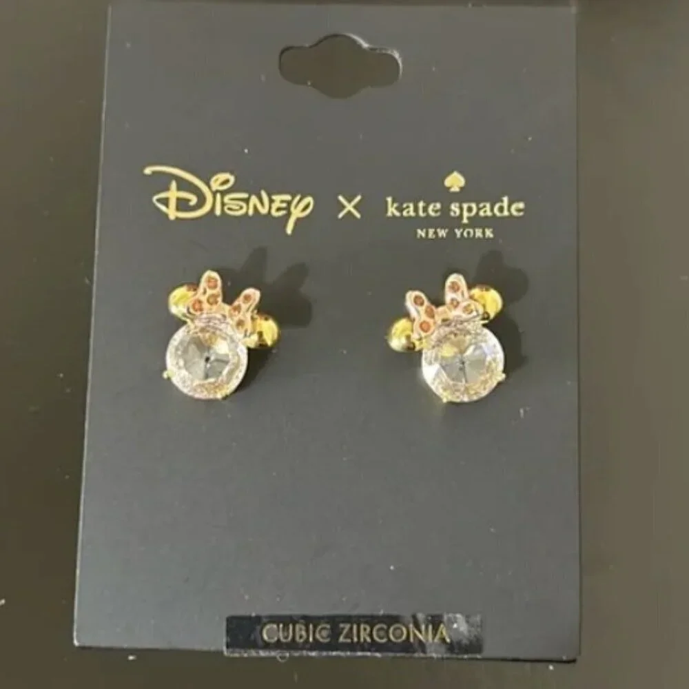 Kate Spade X Disney NWT Minnie Mouse Studs Earrings K9266 - Picture 3 of 5